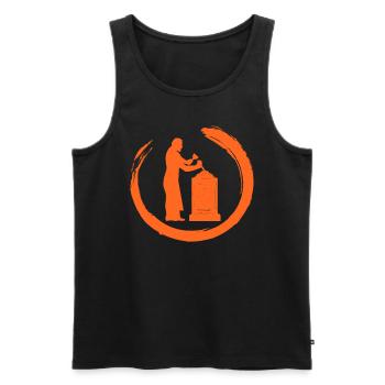 Sculptors Craftsmen Stone sculptors Gravestones - Men's Premium Organic Tank Top - black - Front - AI Model Male 178 light (178cm)