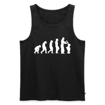 Stonemason Craftsman Stone Sculptor Evolution - Men's Premium Organic Tank Top - black - Front - AI Model Male 178 light (178cm)
