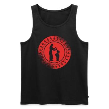 Stonemason Craftsmen Stone sculptors Sculptors - Men's Premium Organic Tank Top - black - Front - AI Model Male 178 light (178cm)