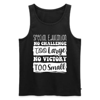 Special Needs Education, Special Education - Men's Premium Organic Tank Top - black - Front - AI Model Male 178 light (178cm)