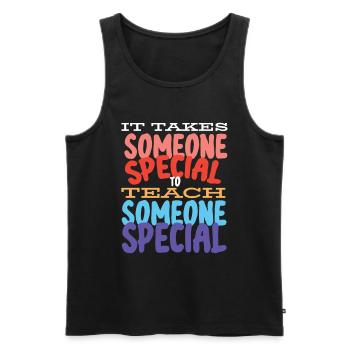 Special Needs Education, Special Education - Men's Premium Organic Tank Top - black - Front - AI Model Male 178 light (178cm)