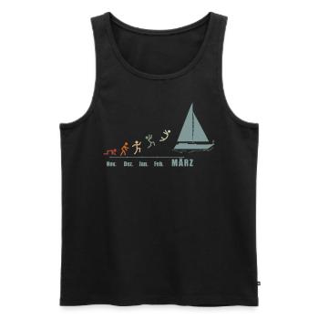 Segler Segelboot Segelschiff Segelyacht - Männer Premium Bio Tank Top - Schwarz - Vorne - Michal (187cm)