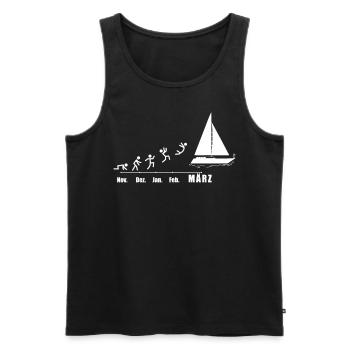 Segler Segelboot Segelschiffe Segelyacht - Männer Premium Bio Tank Top - Schwarz - Vorne - Michal (187cm)