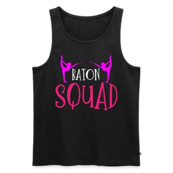 Baton Twirler, Baton Twirling, Gymnastics - Men's Premium Organic Tank Top - black - Front - AI Model Male 178 light (178cm)