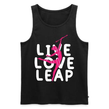 Baton Twirler, Baton Twirling, Gymnastics - Men's Premium Organic Tank Top - black - Front - AI Model Male 178 light (178cm)