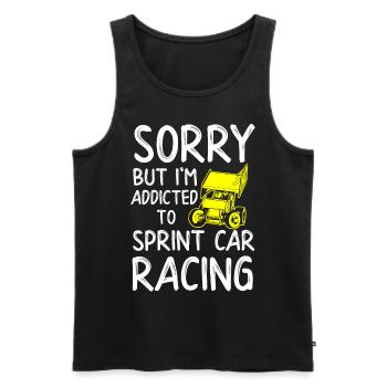 Sprint-Autorennen, Sprintauto, Dirt-Track-Rennen - Männer Premium Bio Tank Top - Schwarz - Vorne - Michal (187cm)