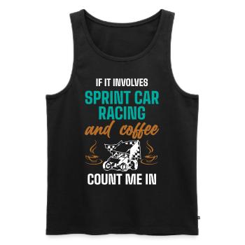 Sprint car races, sprint cars, dirt track races - Men's Premium Organic Tank Top - black - Front - Michal (187cm)