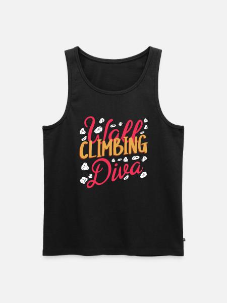 Wandkletterer, Wandklettern - Männer Premium Bio Tank Top - Schwarz
