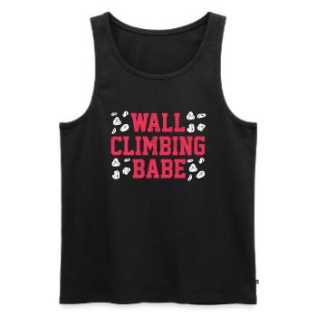 Wandkletterer, Wandklettern - Männer Premium Bio Tank Top - Schwarz - Vorne - AI Model Male 178 light (178cm)