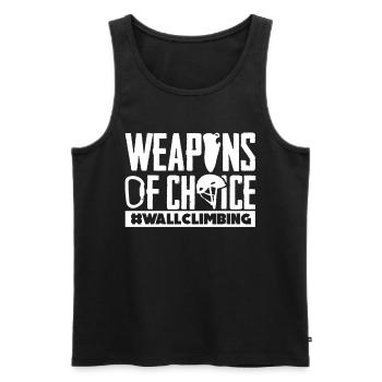 Wandkletterer, Wandklettern - Männer Premium Bio Tank Top - Schwarz - Vorne - AI Model Male 178 light (178cm)