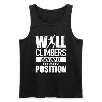 Wandkletterer, Wandklettern - Männer Premium Bio Tank Top - Schwarz - Vorne - AI Model Male 178 light (178cm)