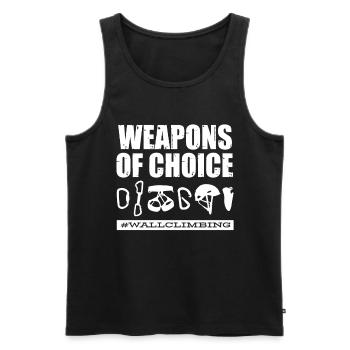 Wandkletterer, Wandklettern - Männer Premium Bio Tank Top - Schwarz - Vorne - AI Model Male 178 light (178cm)