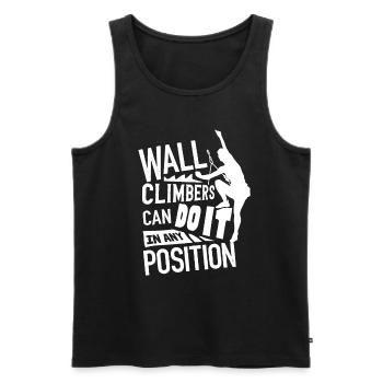 Wandkletterer, Wandklettern - Männer Premium Bio Tank Top - Schwarz - Vorne - AI Model Male 178 light (178cm)
