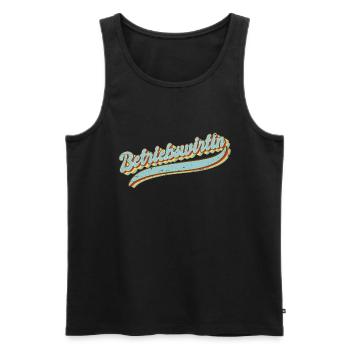 BWL Vintage Betriebswirtin - Männer Premium Bio Tank Top - Schwarz - Vorne - Michal (187cm)