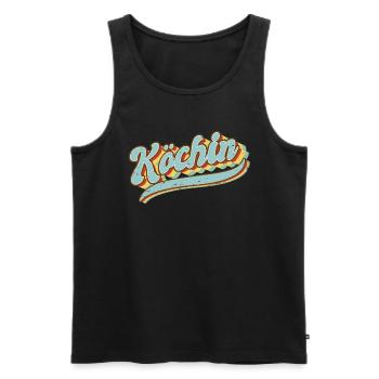 Koch Vintage Hobby Köchin - Männer Premium Bio Tank Top - Schwarz - Vorne - AI Model Male 178 light (178cm)