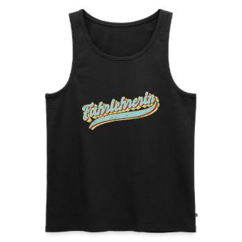 Fahrschule Vintage Fahrlehrerin - Männer Premium Bio Tank Top - Schwarz - Vorne - Michal (187cm)