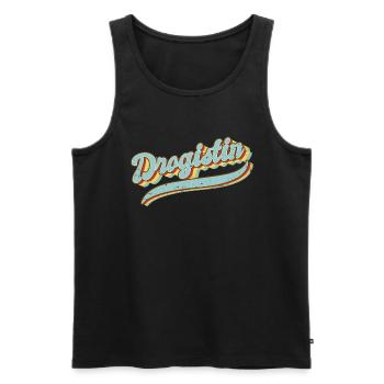 Apotheker Vintage Drogistin - Männer Premium Bio Tank Top - Schwarz - Vorne - Michal (187cm)