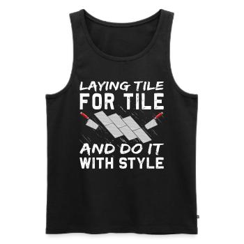 Bodenbelagsbau Teppichverleger - Männer Premium Bio Tank Top - Schwarz - Vorne - Michal (187cm)