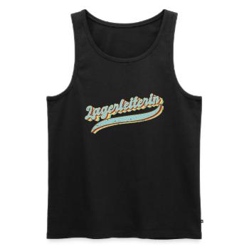 Logistik Vintage Logistikerin Lagerleiterin - Männer Premium Bio Tank Top - Schwarz - Vorne - Michal (187cm)