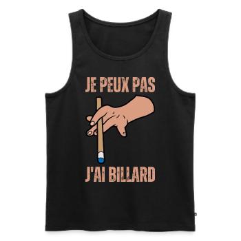 J'Peux Pas J'ai Billard Boules Snooker 8 Ball Pool - Débardeur bio Premium Homme - noir - Devant - Michal (187cm)