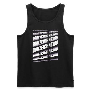 Ingenieur Spruch Bauzeichnerin - Männer Premium Bio Tank Top - Schwarz - Vorne - Michal (187cm)