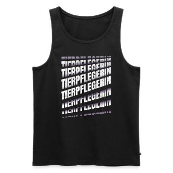 Tierwirt Spruch Tierpflegerin - Männer Premium Bio Tank Top - Schwarz - Vorne - Michal (187cm)