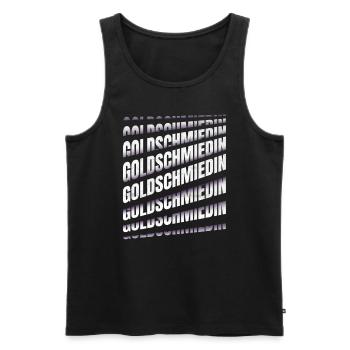 Juwelier Spruch Goldschmiedin - Männer Premium Bio Tank Top - Schwarz - Vorne - Michal (187cm)