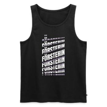 Forstwirt Spruch Försterin - Männer Premium Bio Tank Top - Schwarz - Vorne - Michal (187cm)