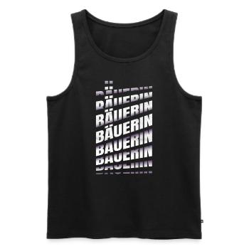 Bauern Spruch Landwirtin Bäuerin - Männer Premium Bio Tank Top - Schwarz - Vorne - Michal (187cm)