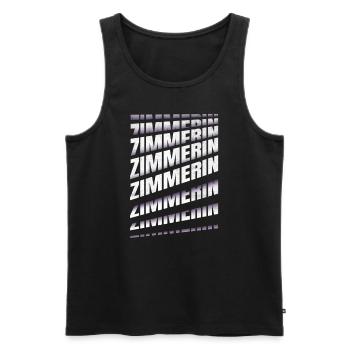 Zimmerer Spruch Zimmerin - Männer Premium Bio Tank Top - Schwarz - Vorne - Michal (187cm)