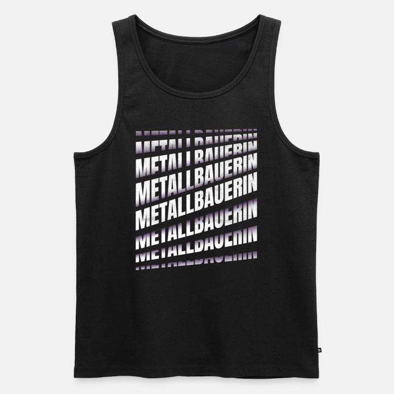 Schlosser Spruch Metallbauerin - Männer Premium Bio Tank Top - Schwarz