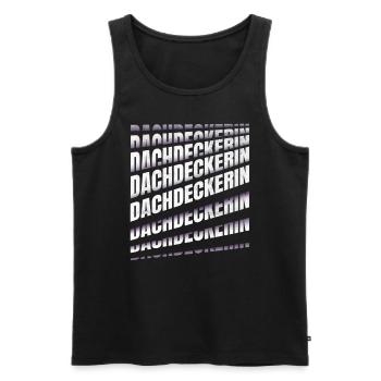 Dachdecker Spruch Handwerker Dachdeckerin - Männer Premium Bio Tank Top - Schwarz - Vorne - Michal (187cm)