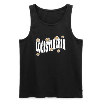 Logistik niedliche Blumen Logistikerin - Männer Premium Bio Tank Top - Schwarz - Vorne - Michal (187cm)