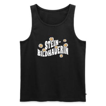 Handwerker niedliche Blumen Steinmetzin - Männer Premium Bio Tank Top - Schwarz - Vorne - Michal (187cm)