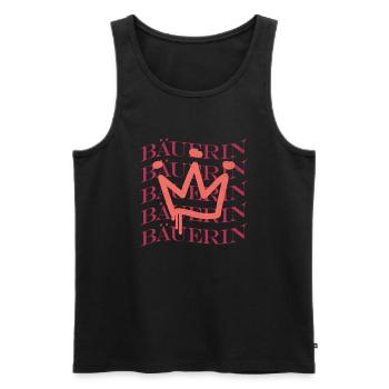 Bauern Berufsbezeichnung Landwirtin Bäuerin - Männer Premium Bio Tank Top - Schwarz - Vorne - Michal (187cm)