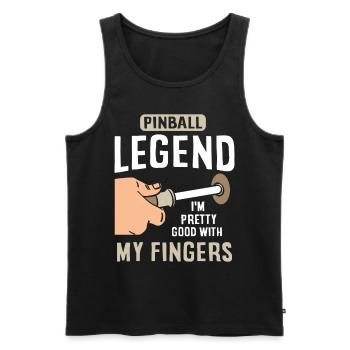 Flipper-Arcade-Spieler - Männer Premium Bio Tank Top - Schwarz - Vorne - Michal (187cm)