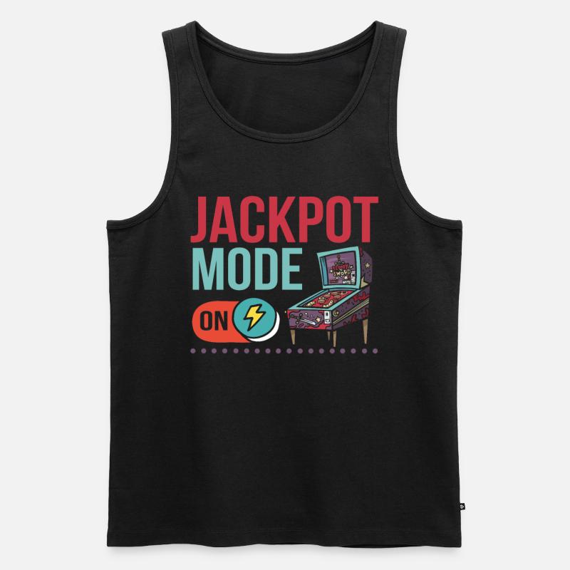 Flipper-Arcade-Spieler - Männer Premium Bio Tank Top - Schwarz