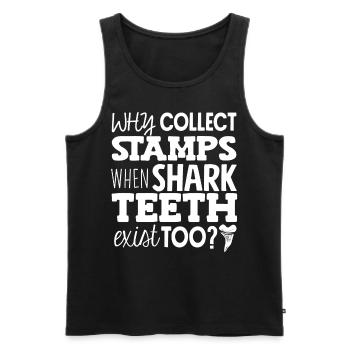 Sharks, shark counter collectors - Men's Premium Organic Tank Top - black - Front - Michal (187cm)
