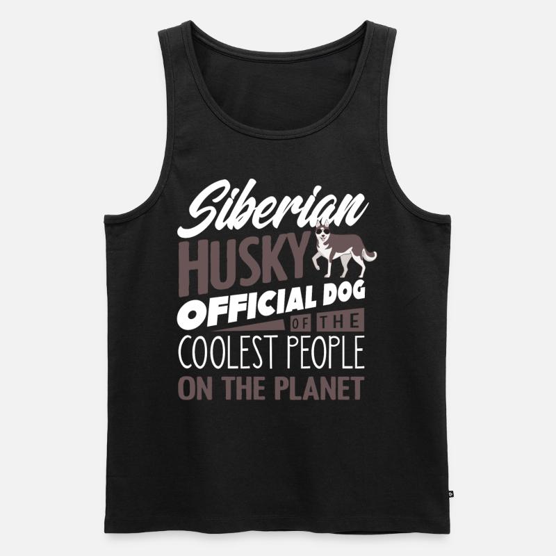 Sibirischer Husky - Männer Premium Bio Tank Top - Schwarz