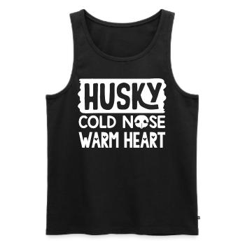 Sibirischer Husky - Männer Premium Bio Tank Top - Schwarz - Vorne - AI Model Male 178 light (178cm)