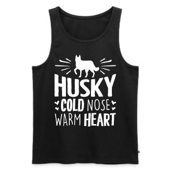 Sibirischer Husky - Männer Premium Bio Tank Top - Schwarz - Vorne - AI Model Male 178 light (178cm)
