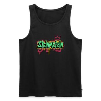 Handwerker Steinmetz Graffiti-Art Steinmetzin - Männer Premium Bio Tank Top - Schwarz - Vorne - Michal (187cm)