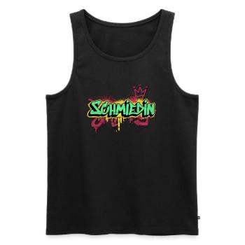 Schmied Graffiti-Art Handwerker Schmiedin - Männer Premium Bio Tank Top - Schwarz - Vorne - Michal (187cm)