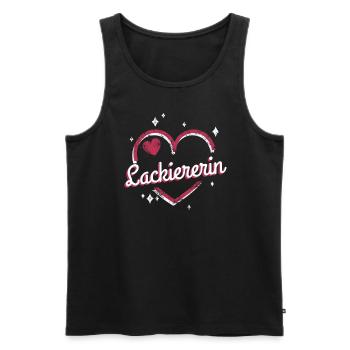 Maler Anstreicher Kollegin niedliches Herz - Männer Premium Bio Tank Top - Schwarz - Vorne - Michal (187cm)