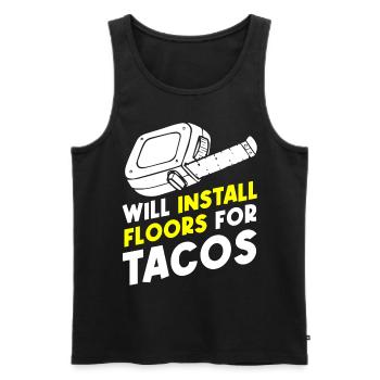 Floor layers, tilers, tilers - Men's Premium Organic Tank Top - black - Front - Michal (187cm)