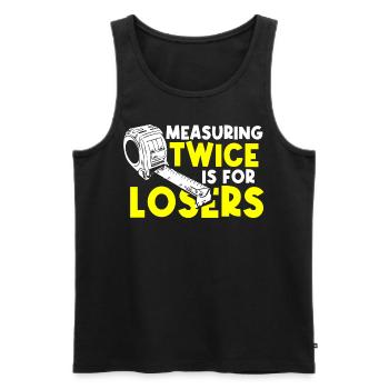 Floor layers, tilers, tilers - Men's Premium Organic Tank Top - black - Front - Michal (187cm)