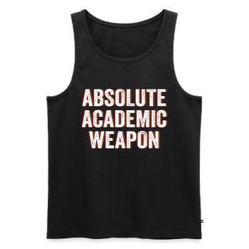 Studenten Absolute Academic Weapon - Männer Premium Bio Tank Top - Schwarz - Vorne - AI Model Male 178 light (178cm)