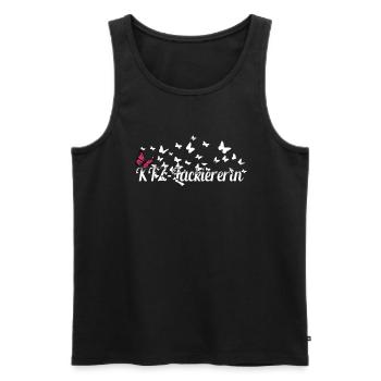 Autolackierer Kollegin Schmetterlinge - Männer Premium Bio Tank Top - Schwarz - Vorne - Michal (187cm)