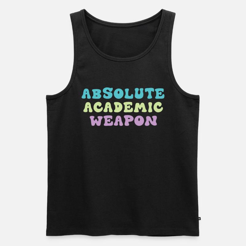 Studenten Absolute Academic Weapon - Männer Premium Bio Tank Top - Schwarz