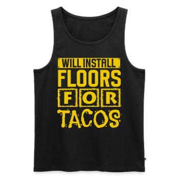 Flooring installer, tile warehouse - Men's Premium Organic Tank Top - black - Front - Michal (187cm)